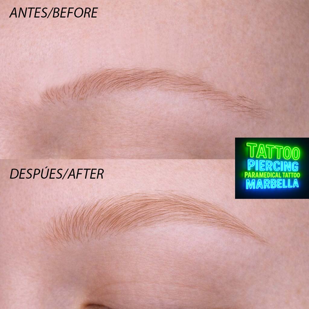 cejas 4 antes y despues lado izquierdo